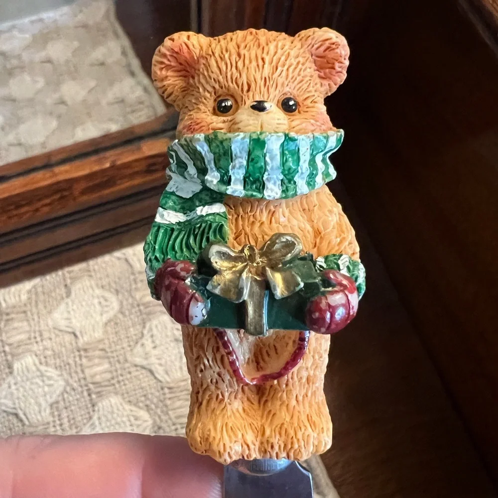 BOSTON WAREHOUSE Resin Christmas Bear Handle Stainless Steel Spreaders‎ Set of 3